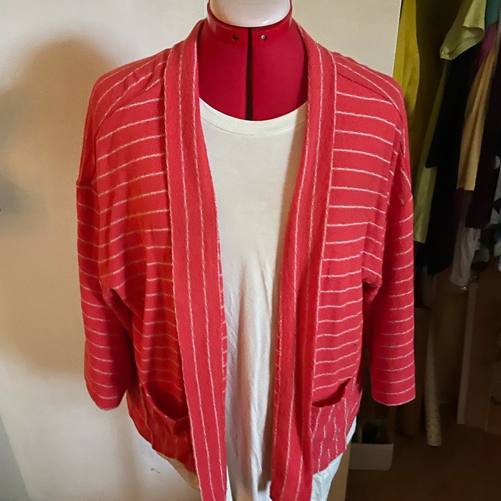 Red and white stripped Sweater